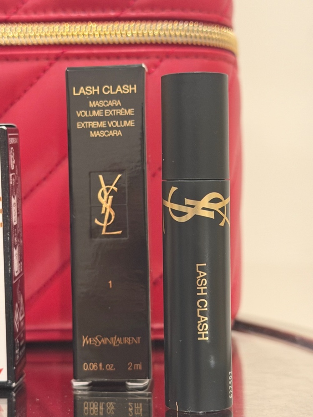 Yves Saint Laurent Beauty Red Quilted Cosmetic Case - Picture 6 of 10